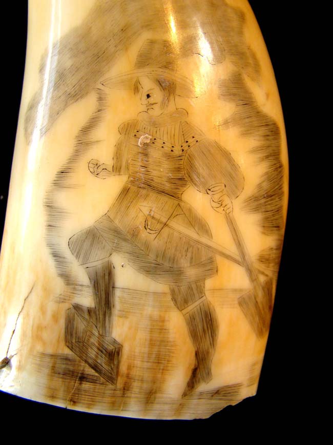 A beautiful pair of 19th century scrimshawed whale's teeth — image 7